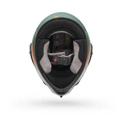Casco Moto Calle MX-9 ADV Certificado QR Verde Bell
