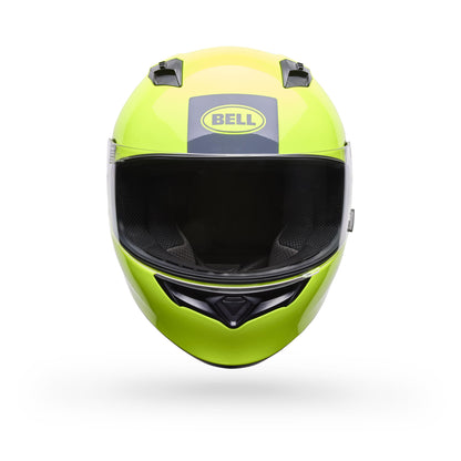 Casco Moto Calle Qualifier Clip Certificado QR Amarillo Bell