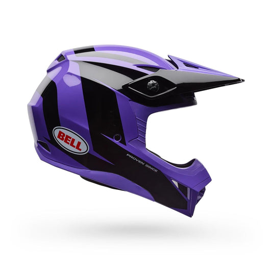 Casco Moto Niño MX-10 Mips Talon Morado Bell