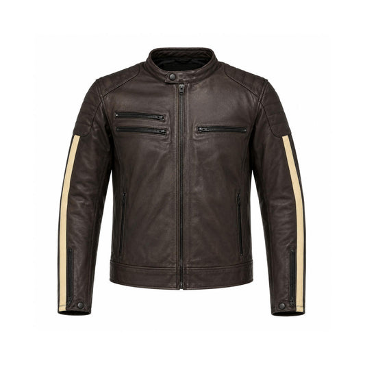 Chaqueta Moto Calle Leather Racer Cafe KMZ