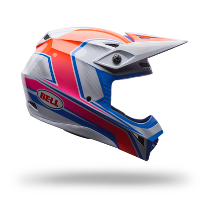Casco Moto Mx-10 Mips Speedway Blanco/Azul Bell