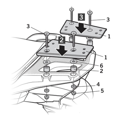 Shad Anclaje Topcase Honda Africa Twin CRF1000L - (16/19) cód shad: h0cr12st