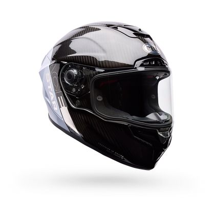 Casco Moto Calle Race Star DLX Flex Strike Blanco/Negro Bell