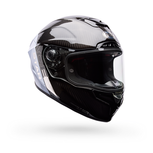 Casco Moto Calle Race Star DLX Flex Strike Blanco/Negro Bell